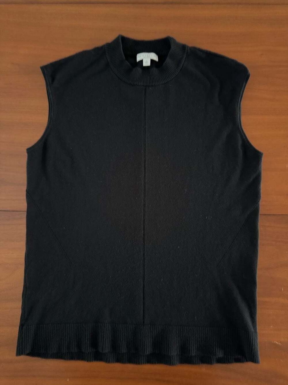 Eva Mendes New York & Company Black Sleeveless Mock Neck Sweater Vest OR Tank XL